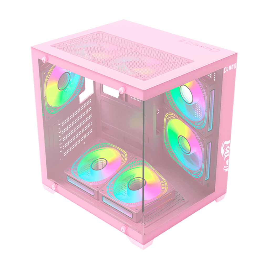 Gabinete Gamer Candy Grodd + Fans ARGB e Controladora Clanm