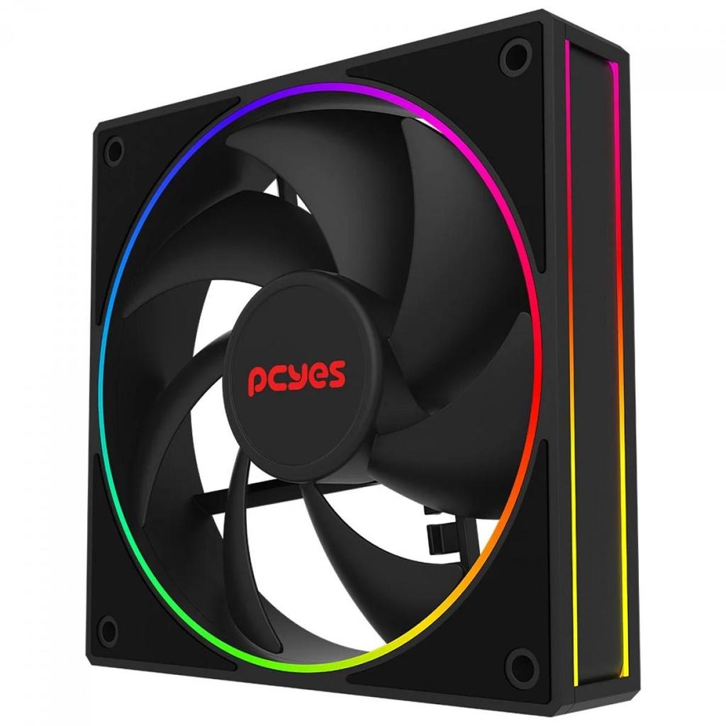 Cooler Para Gabinete PCYes Vision Black Vulcan, ARGB, 120mm, Preto, FVBV120 em Oferta na Shopee