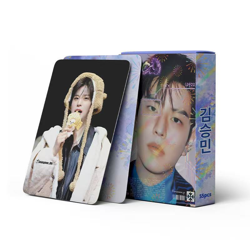 55 Pçs/set Kpop Idol Stray Kids Seungmin lomo Cartões Postais Para Fãs Han Felix em Oferta na Shopee