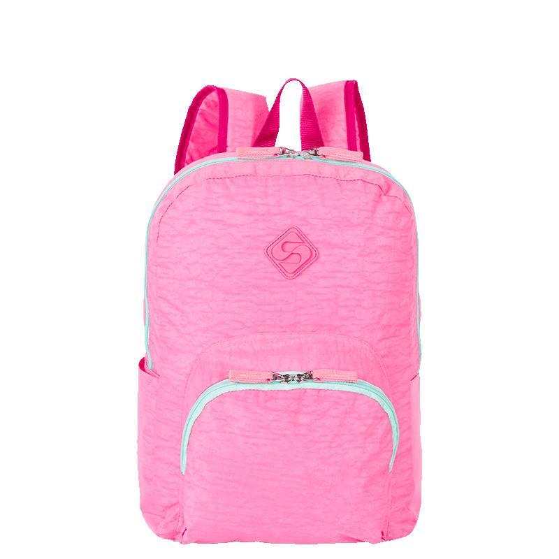 Mochila Sestini Happy  Crinkle 2 Double Rosa - Pink em Oferta na Shopee