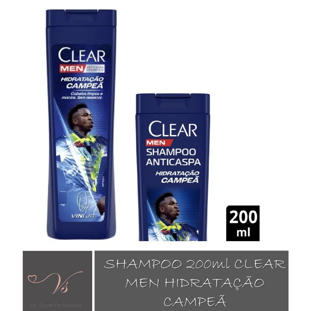 Shampoo Clear Men Hidratação Campeã Vini Jr 200ml em Oferta na Shopee
