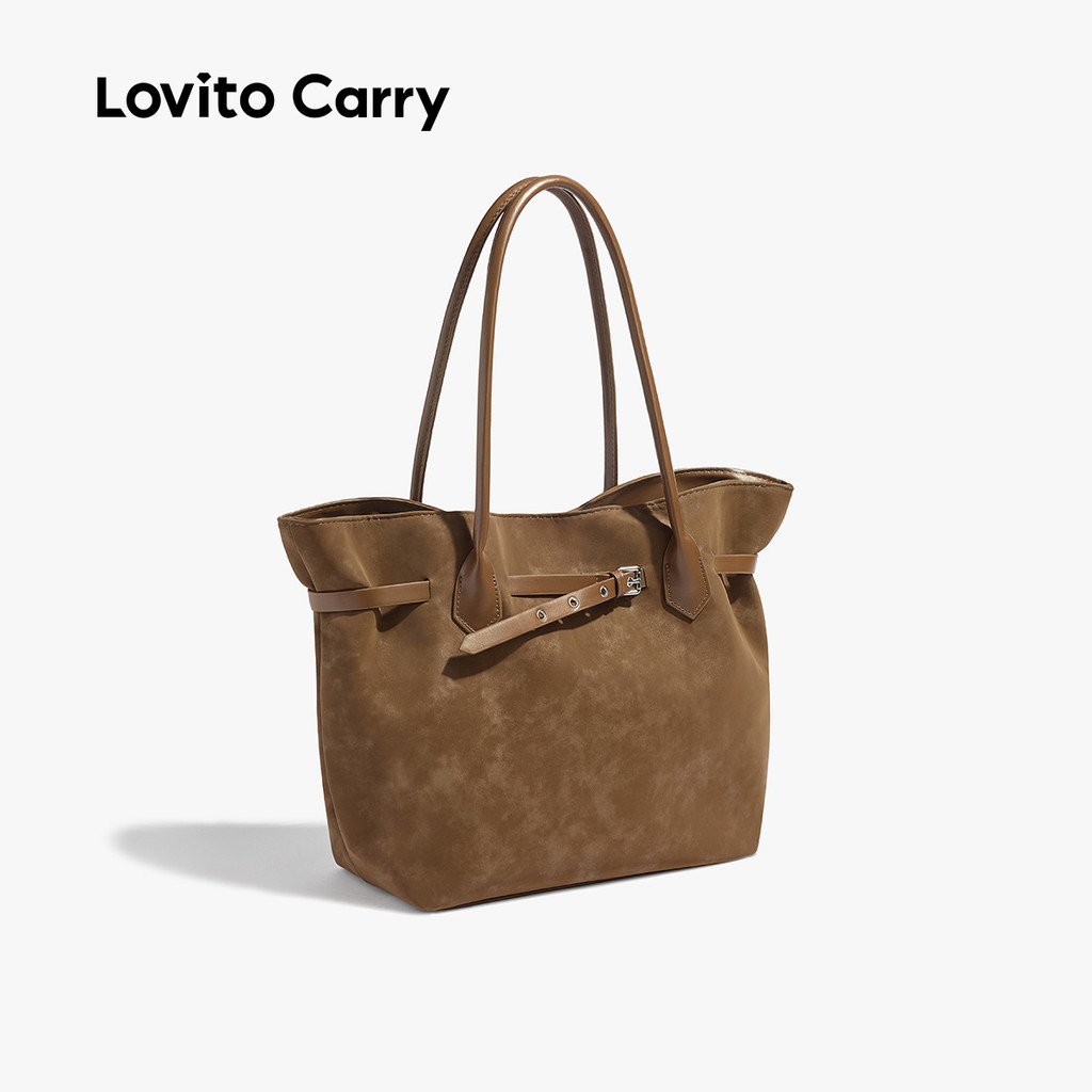(Lovito Carry) Bolsa de Mão Grande Casual para Mulheres LR22E011 em Oferta na Shopee