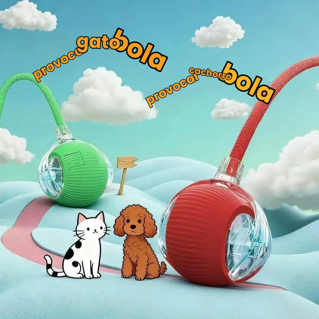 Bola Interativa Para Gatos C/ Sensor - Brinquedo Elétrico Que Se Move Sozinha