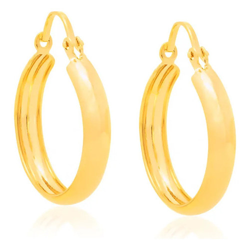 Brinco Argola Rommanel Chapada Banhado Ouro 18k 520284 2cm em Oferta na Shopee