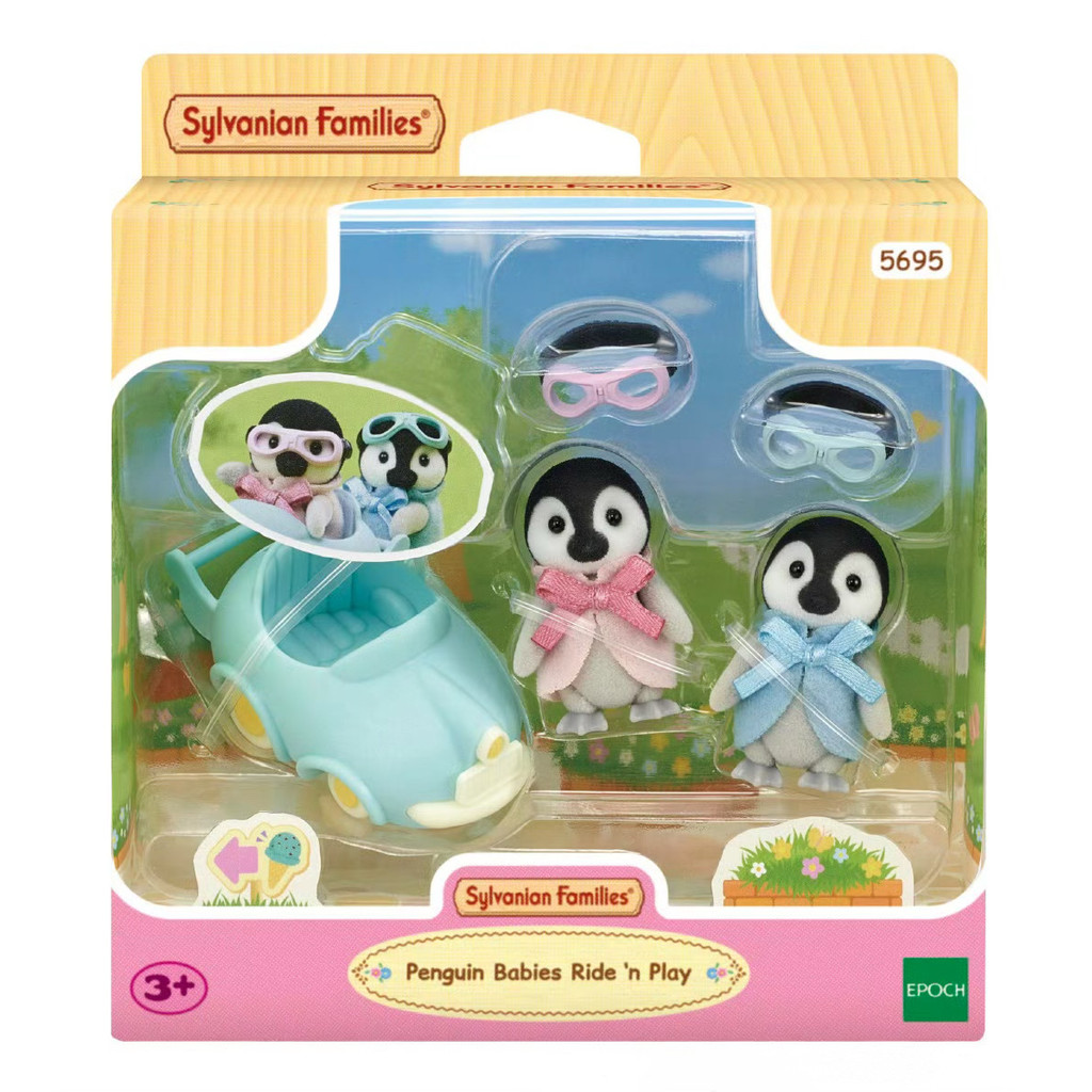 Conjunto De Carrinho E Bebê Sylvanian Families Penguin-Bonecos De Brinquedo De Simulação Para Crianças k104 Boneca De Pr