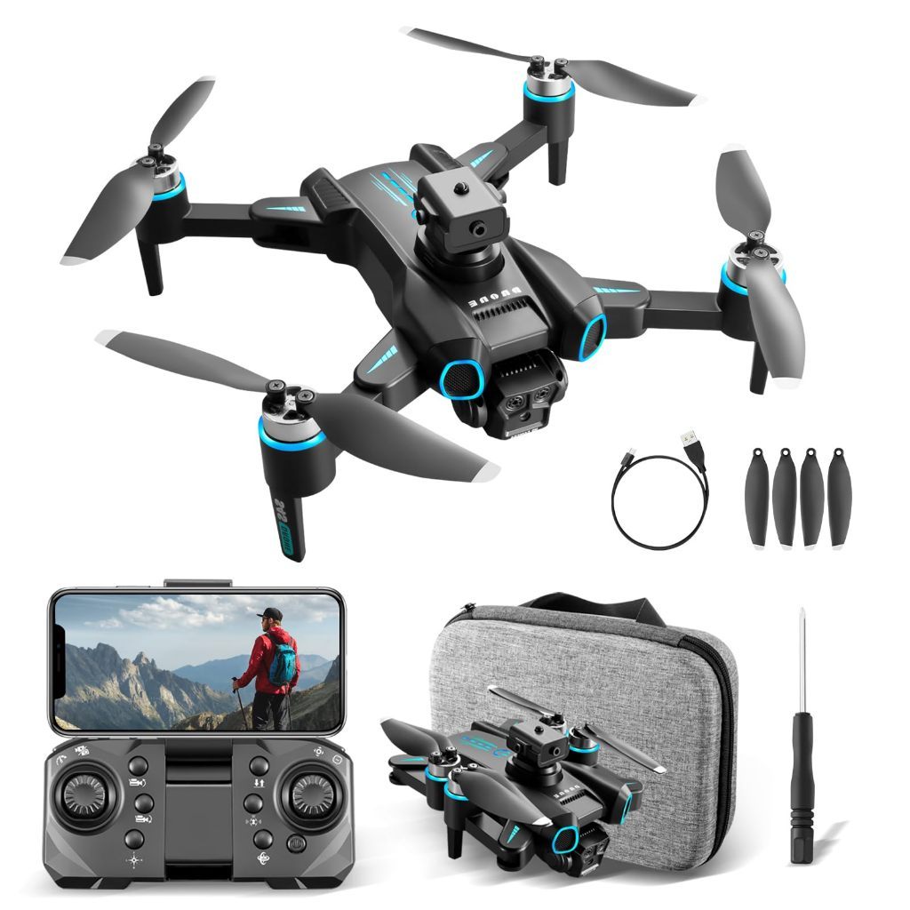 Drone Com Camera Drone Profissional 4K HD Três Câmeras com fluxo óptico FPV DroneQuadricóptero GN503