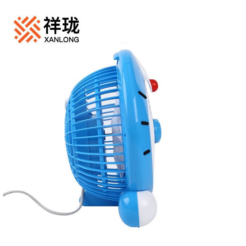 Mini ventilador para dormitório de estudantes, pequeno ventilador de desenho animado Doraemon, ventilador de mesa para e