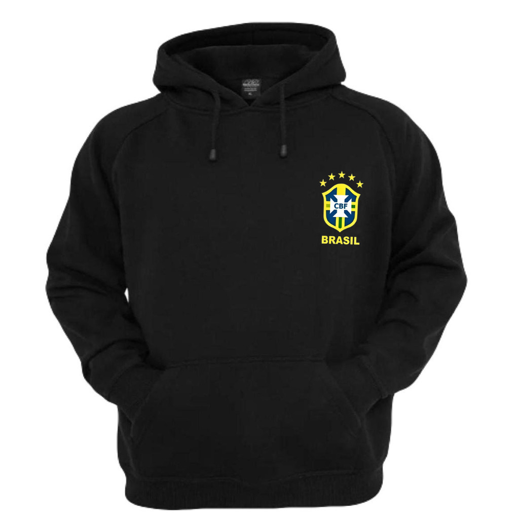 Moletom canguru unissex Seleção Brasileira Copa Canguru Adulto Confortavel 2026
