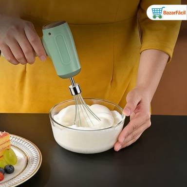 Mini Mixer Batedeira Elétrica Batedor de Ovos Misturador de Bebidas Café Multifuncional