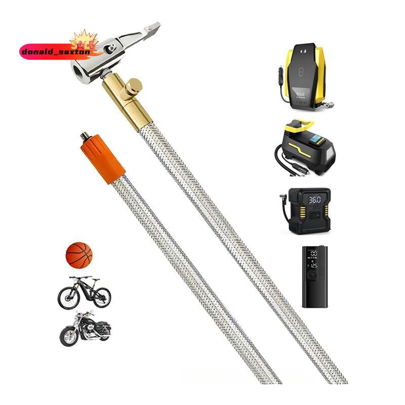 [Velocidade Rápida D] Mangueira De Substituição Do Inflador De Pneus Compressor De Ar Portátil Estendida Com Malha De Aç