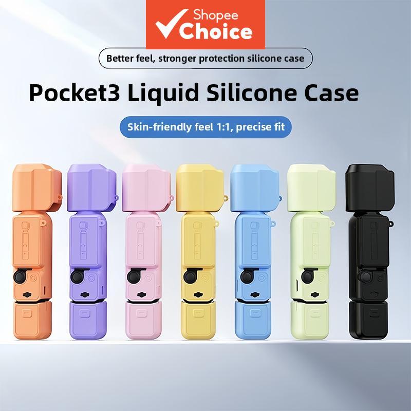 Capa De Silicone À Prova De Choque Anti-Arranhões Corporal Para DJI Osmo Pocket 3 Acessórios Câmera De Ação