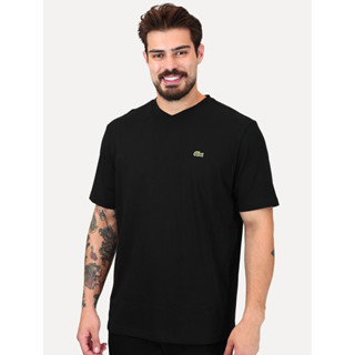 Camiseta Lacoste Masculina Sport Ultra-Dry V-Neck Preta em Oferta na Shopee