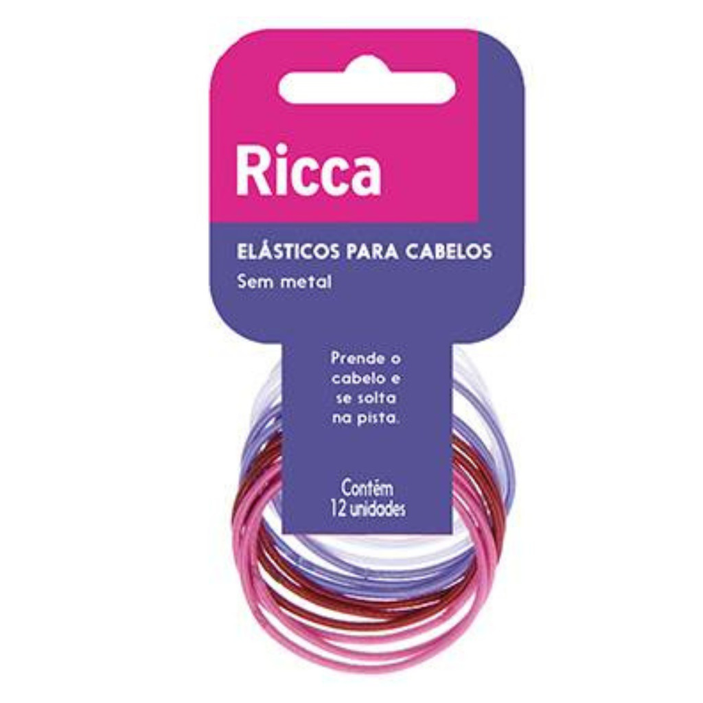 Elástico Ricca 891 2mm com 12 unidades sem metal em Oferta na Shopee
