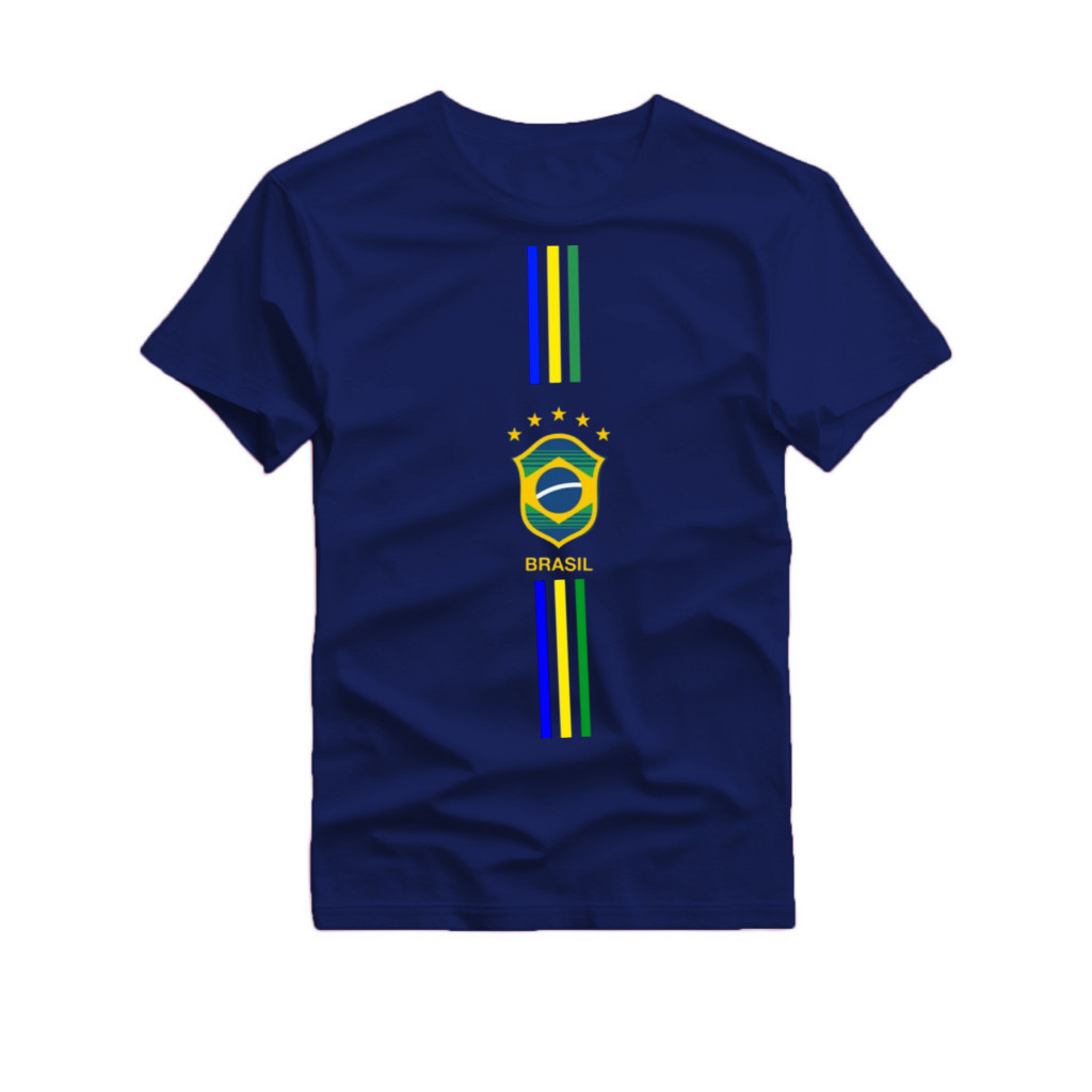 camiseta masculina brasil Algodão Preta camisa futebol torcida copa do mundo promoção envio rapido