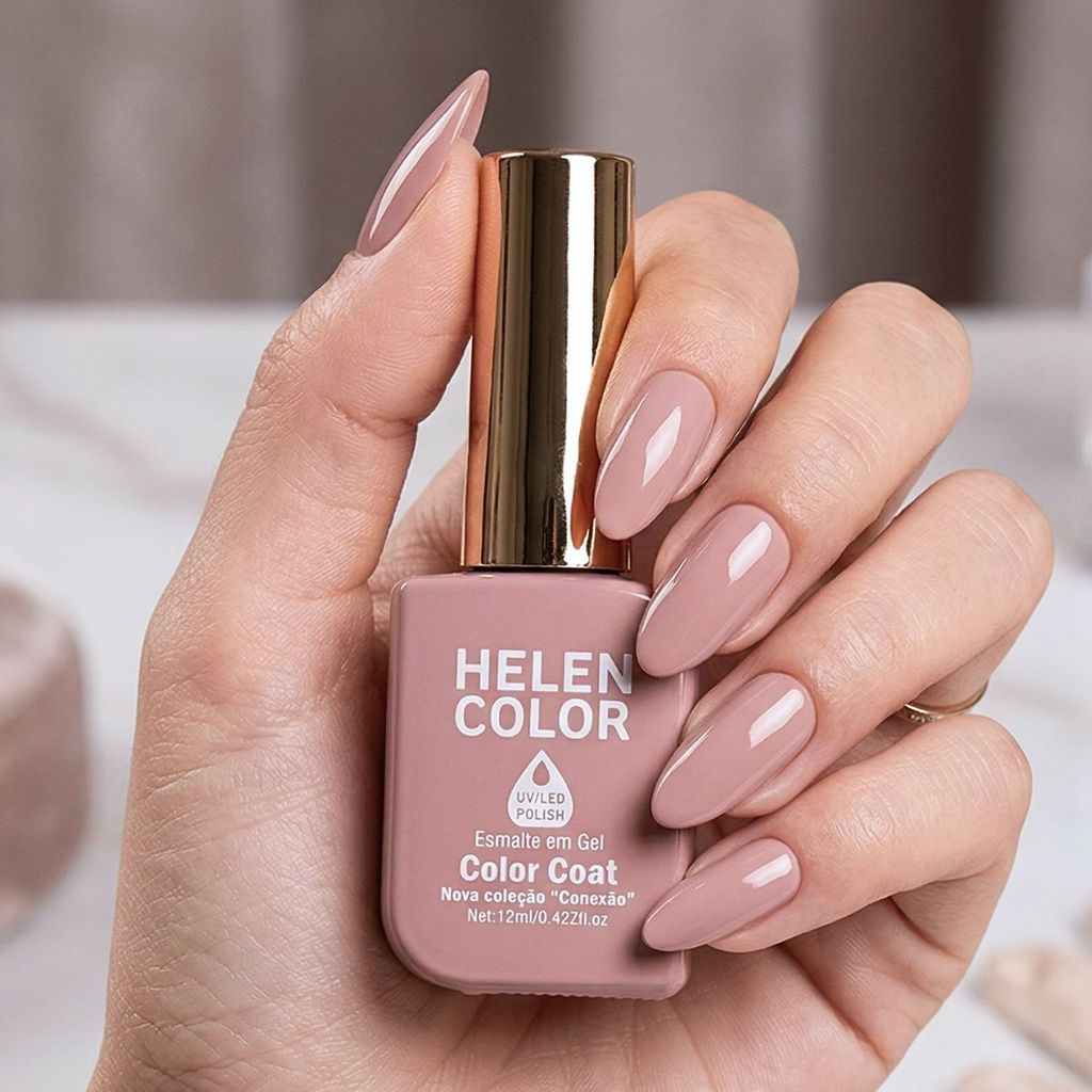 Esmalte em gel Chique pele Helen Color 12ml Conexão nude areia