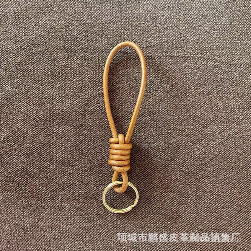 Chaveiro de couro feito à mão, pingente de couro trançado, cordão de couro vintage para chaves, fabricante de cordões cr