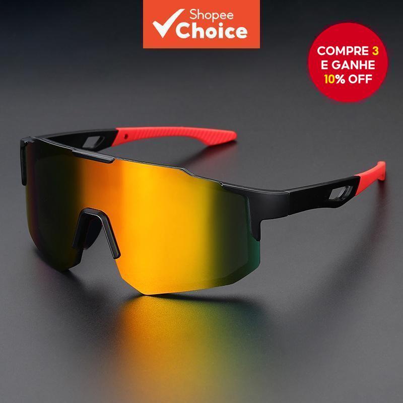 Óculos De Ciclismo Ao Ar Livre Masculino E Feminino UV400 Sol Esportivos Com Pára-Brisa Para Motocicleta