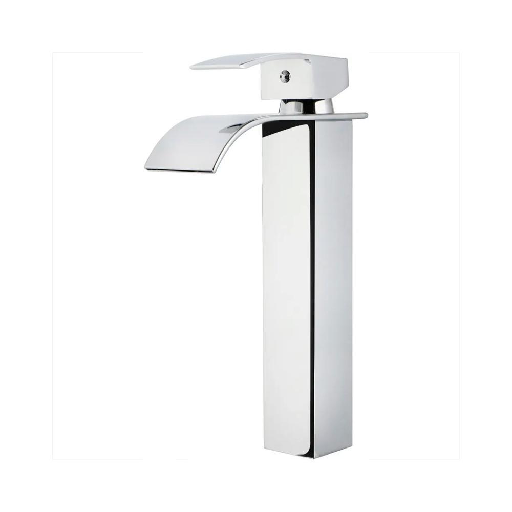 Torneira Para Banheiro Cascata Misturador Monocomando Alta Paraná Pingoo - Prata