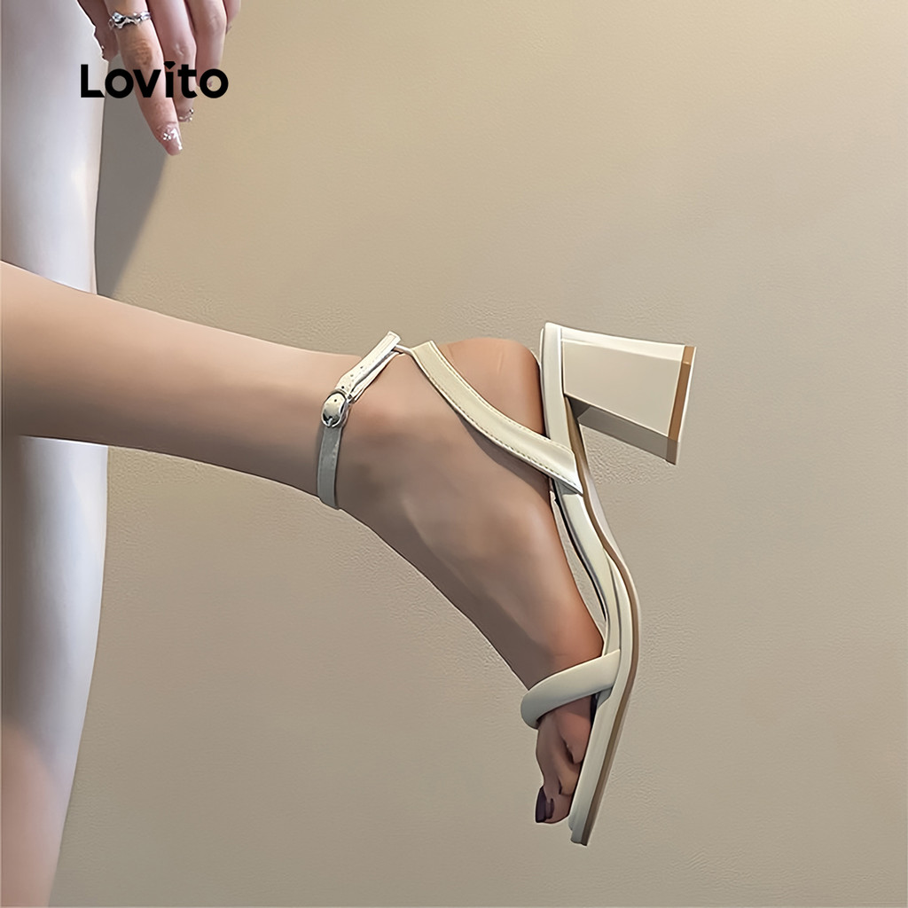 Detalhes do Lovito Saltos para Mulheres com Uma Elegante Sensação de linhas LFA103048
