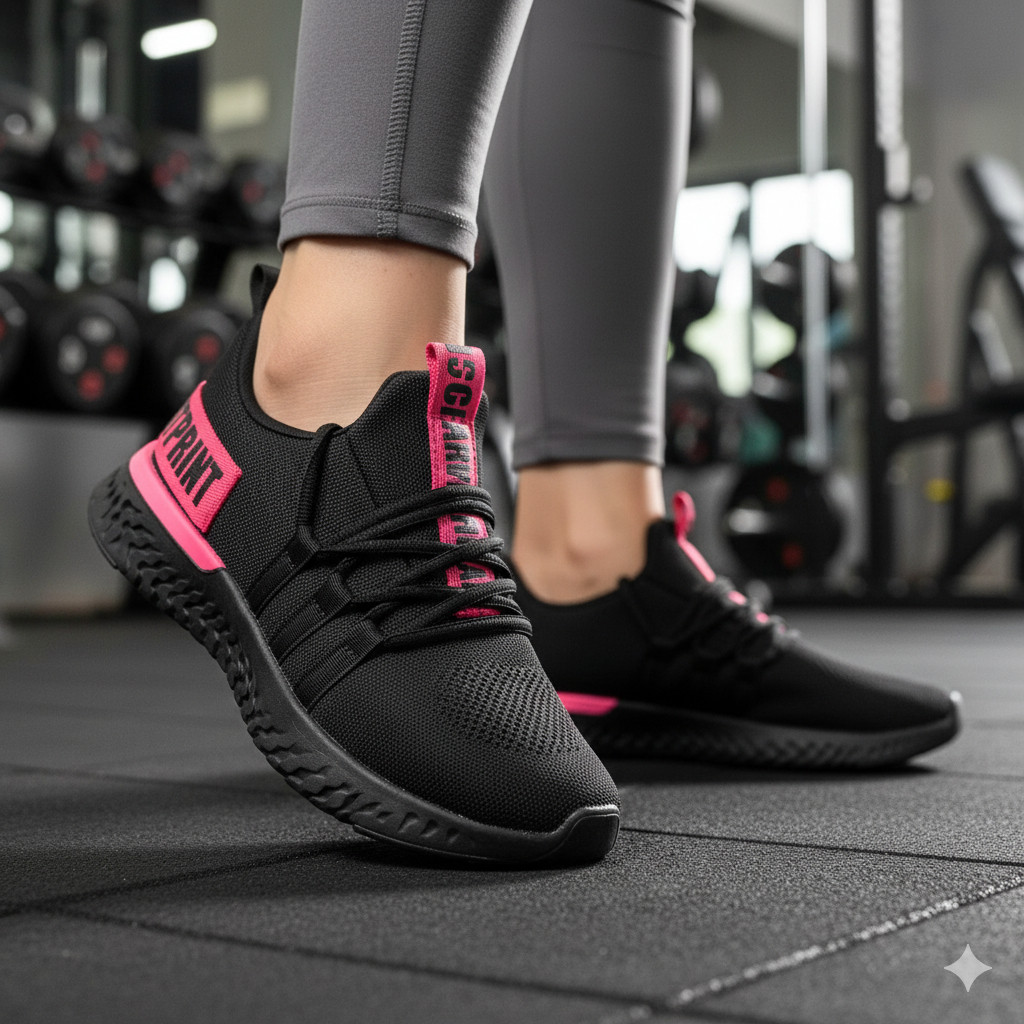 Tênis Feminino Academia Caminhada Confortável Leve Fitness Corrida Treino