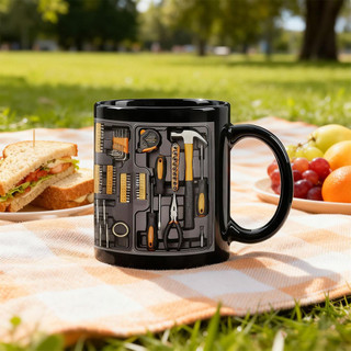 Caneca De Caixa De Ferramentas Mecânica Feita À Mão Elegante Xícara De Café Presente Para Amantes