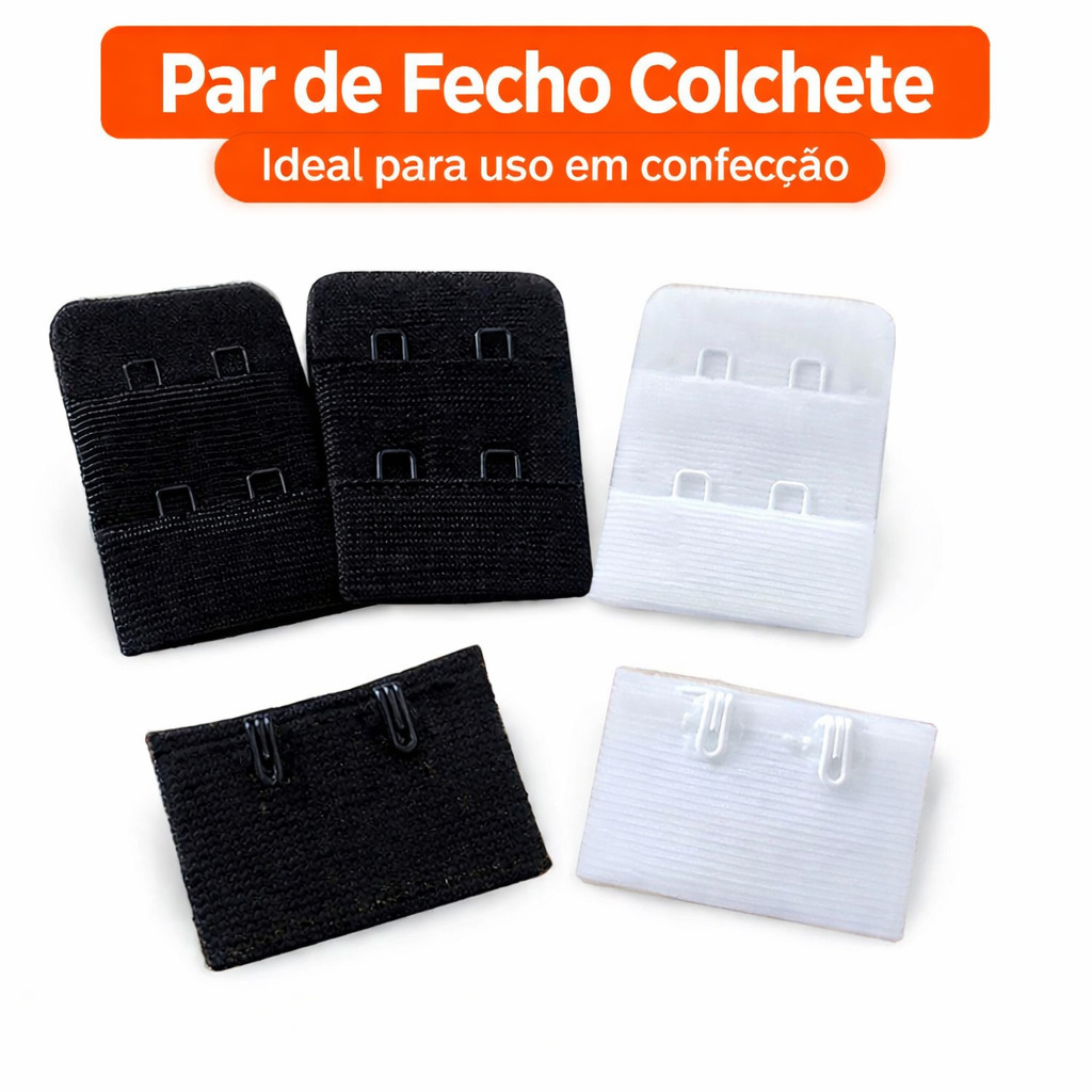 Kit 100 Pares Fecho Colchete Para Sutiã Body Aviamento Confecção
