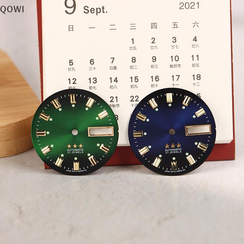 qo Mostrador De Relógio Vintage , Peças DIY , 3 Estrelas , Calendário Duplo , Acessórios Masculino Literal Para Moviment