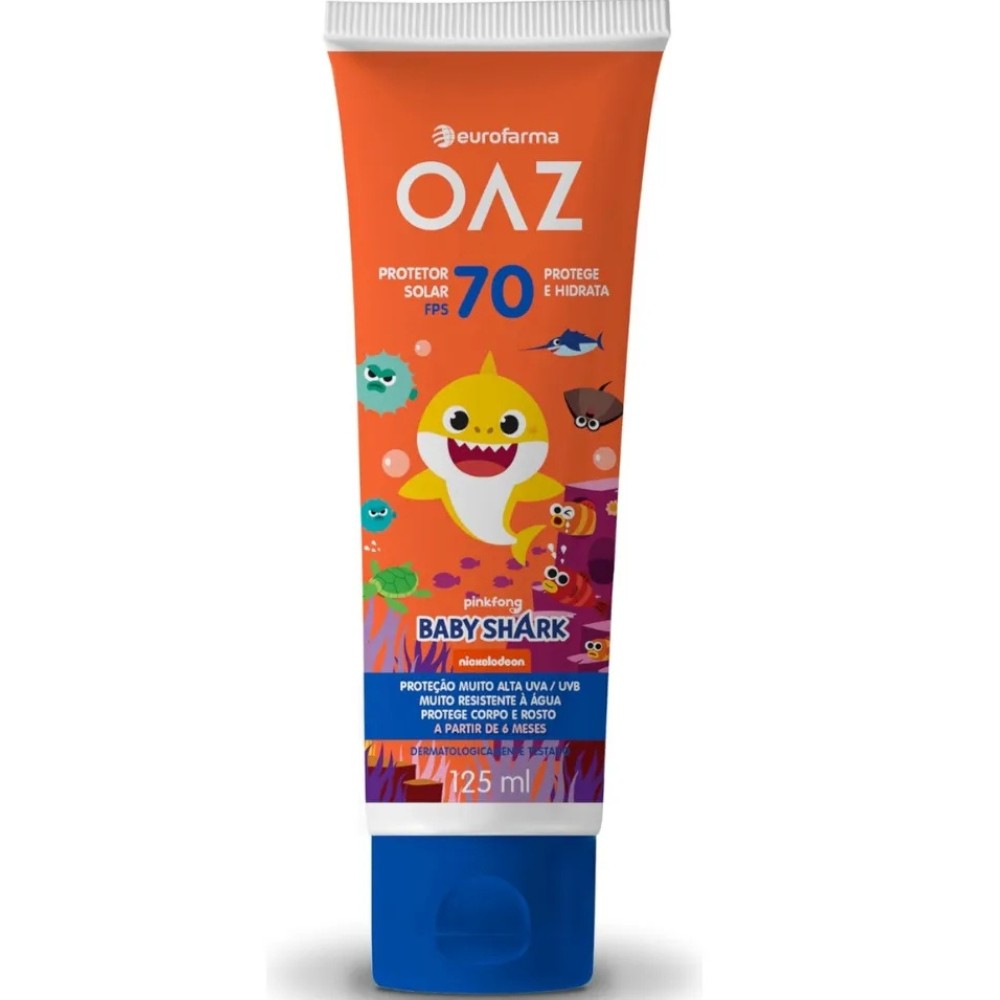 Protetor Solar Infantil Baby Shark FPS 70 125ml - OAZ Eurofarma