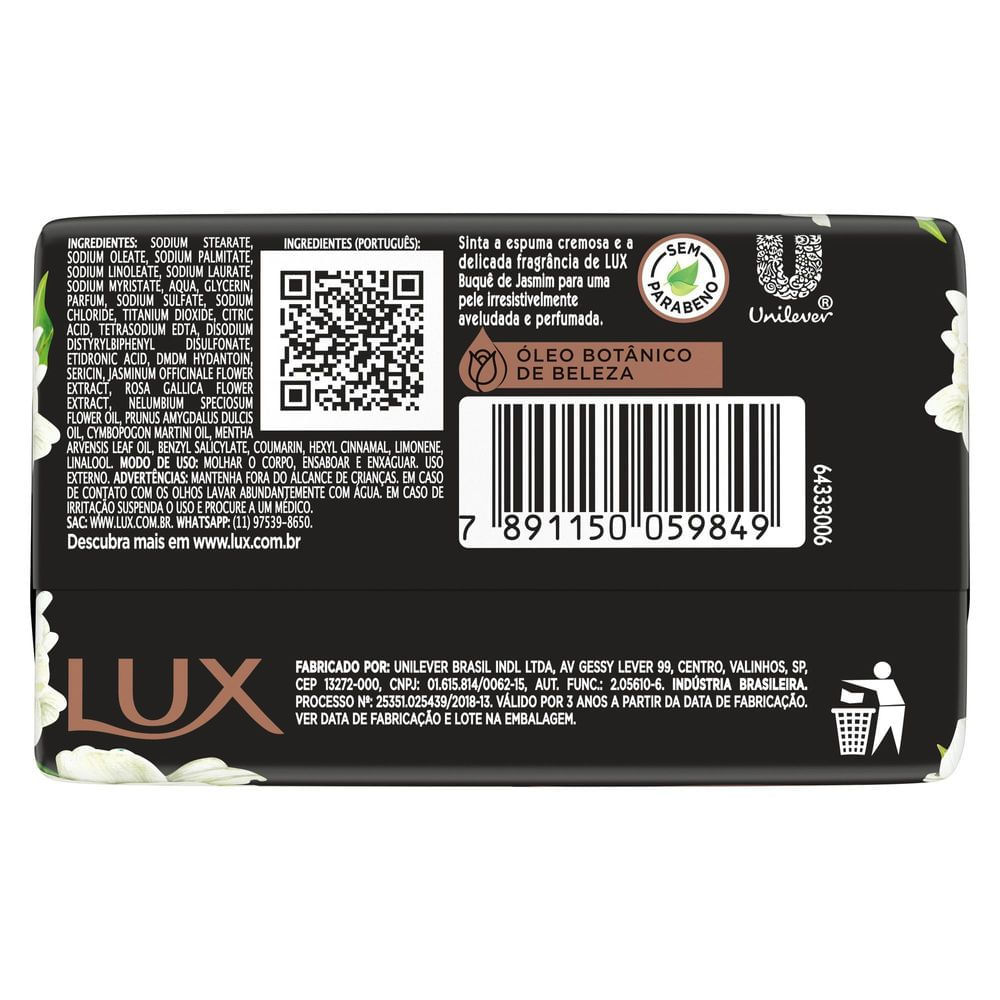 Detalhes do Sabonete em Barra Lux Botanicals Buquê de Jasmim 85g