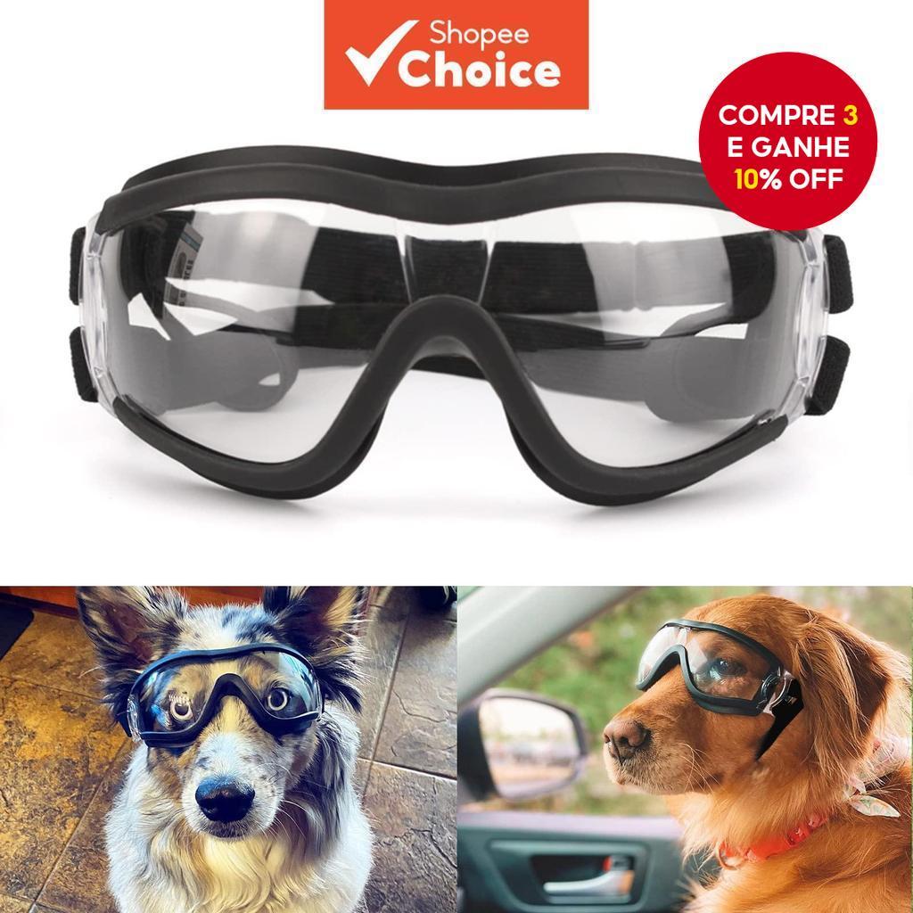 Óculos Transparentes Uv Para Cães Grandes , À Prova De Vento Poeira E Animais De Estimação Resistentes Neve