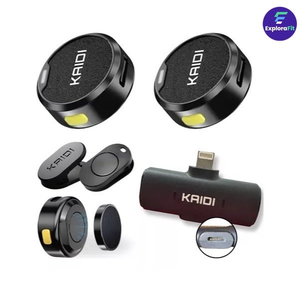 Microfones De Lapela Duplos Sem Fio-Compatíveis Com iPhone E Android (USB-C/Lightning)