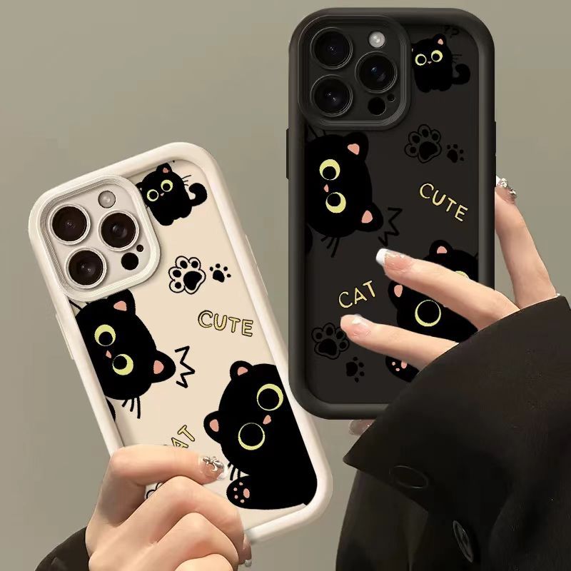 Capa de Telefone de Gato Fofo para Samsung Galaxy J8 2018 J810 J4 J6 Plus Prime A10 A02 A10S A70 A30 A20 A03 Core A71 A0