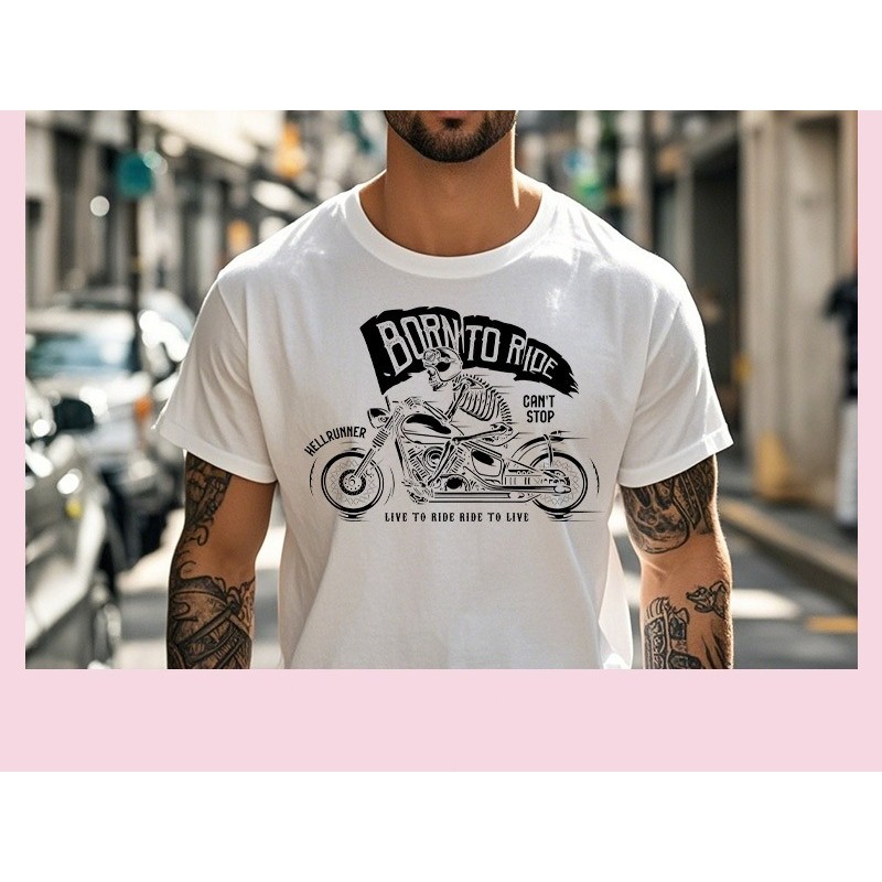 Camiseta Masculina Premium Algodão Camisa Moto Club Camisa Motociclista Moda Básica Streetwear