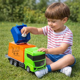 Caminhão Lixeiro Brinquedo Infantil Coletor De Lixo Carrega E Descarrega em Oferta na Shopee