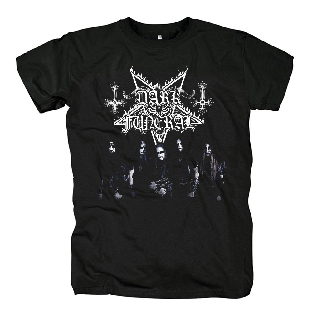 Music.Soul Camiseta Unissex Dark Funeral Black Metal  Demônio  Satã Estampada Oversized Premium Estilosa Confortável