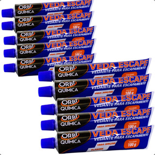 Kit 10 Veda Escape Original 100g Vedante Escapamento Alta Temperatura Carro Moto Orbi Química em Oferta na Shopee