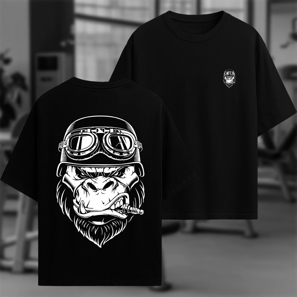 Camiseta Oversized Ou Modelo Básico 100% Algodão Gorila Charuto Diversas Cores Promoção