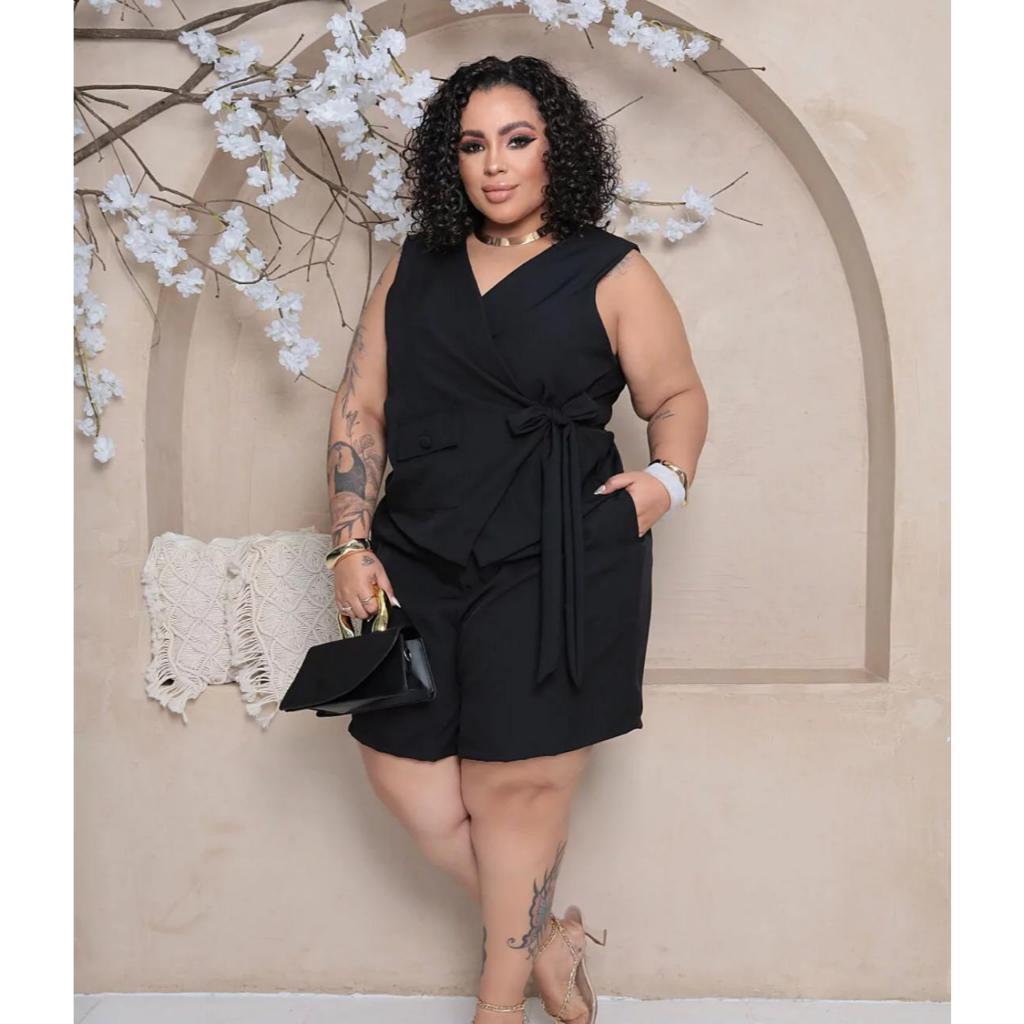 CONJ  MAITE PLUS SIZE MODA FEMININA. Perfeito para quem busca moda feminina em tamanhos mais generosos.