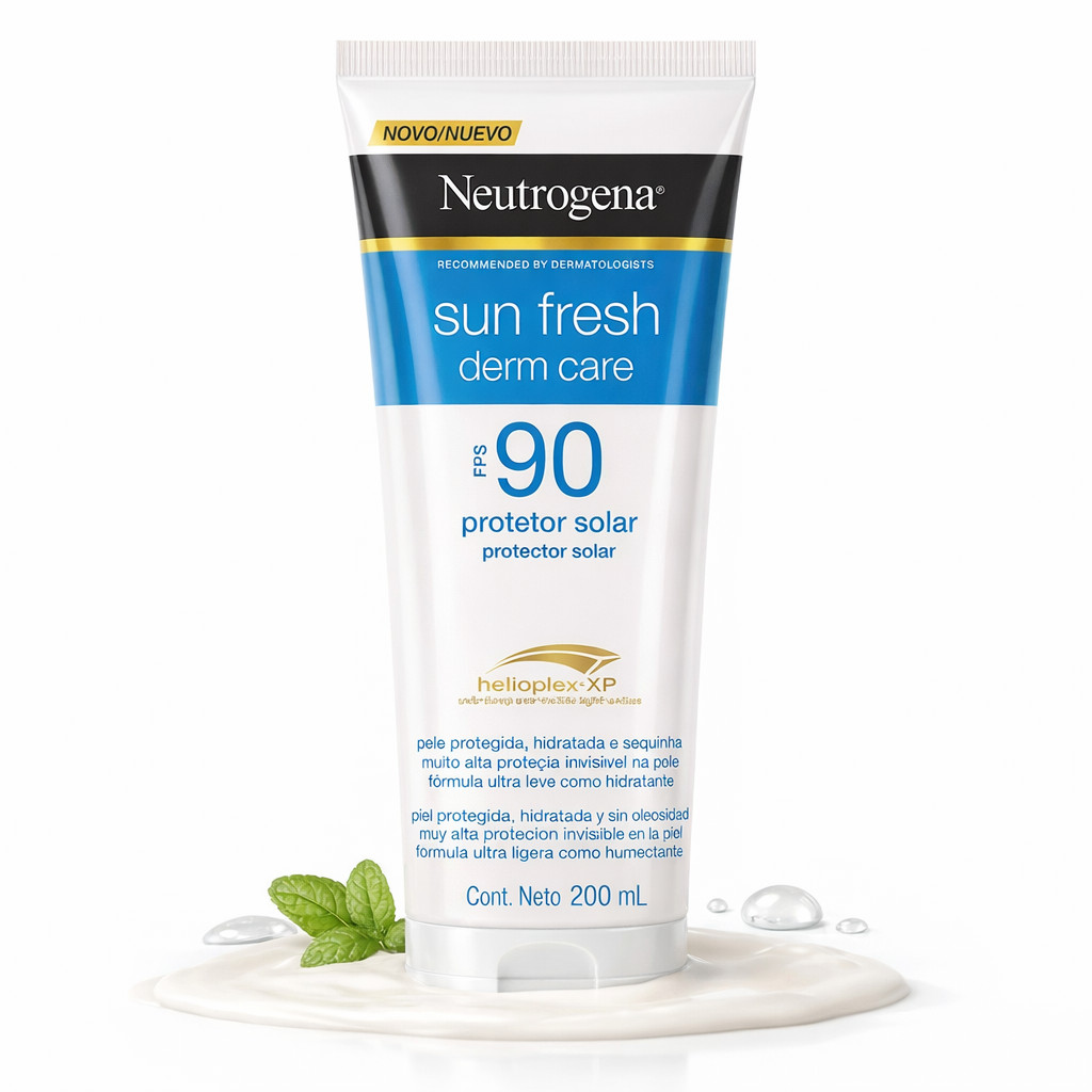 Protetor Solar Corporal Loção FPS 90 Neutrogena Sun Fresh 200ml
