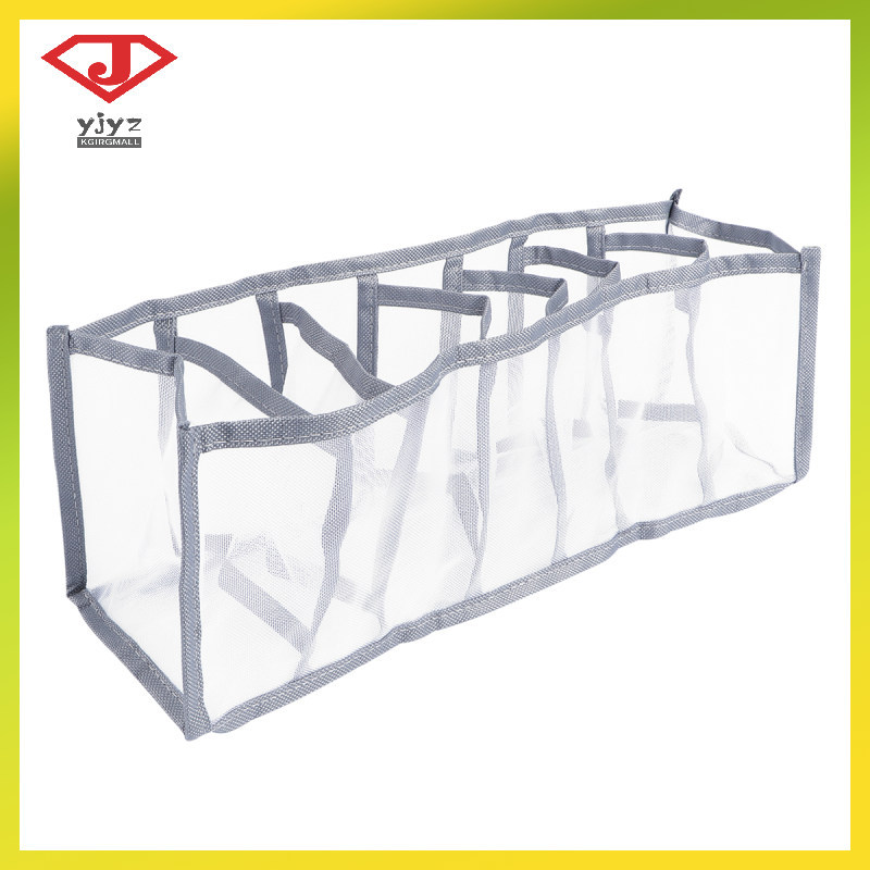 Guarda-Roupa Sutiã Interior Organizador Recipiente De Armazenamento De Roupas 32X12CM 7 Quadrados Yujingyouzhang