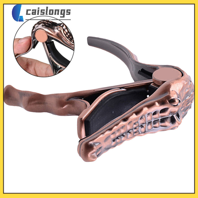 💍 Capo Para Guitarra Em Metal Rosa Dourado Ajustável E Leve