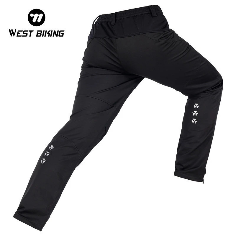 Calças de Ciclismo de Inverno WEST BIKING, Calças Esportivas de Corrida com Forro de Lã Quente, Calças de Ciclismo MTB à