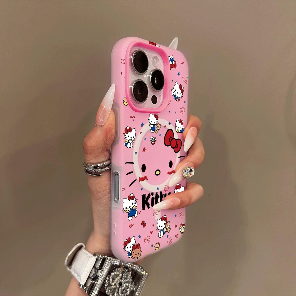 Gato com Laço Vermelho, esquema de cores de geleia, Modelos compatíveis iPhone  11 12 13 14 15 16 17 Pro Max 17AIR