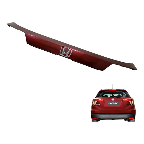 Moldura Externa Friso Emblema Tampa Traseira Hrv 2018 2019 Bordô Original
