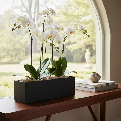 Cachepot Floreira Planta Flat Vaso 67 (17l) 22x66cm Japi Chumbo