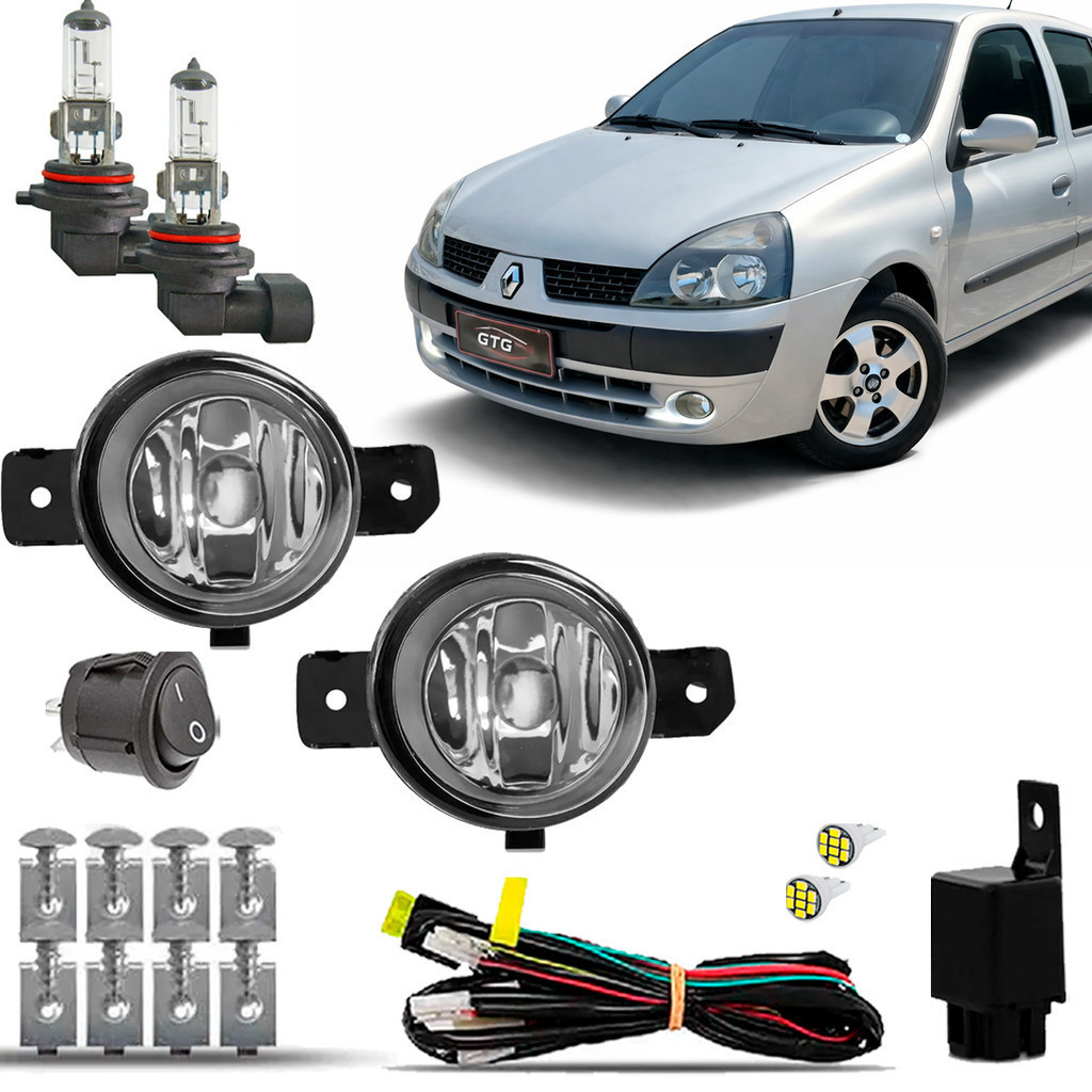 Kit farol de Milha Farolete Cibie Neblina Completo Clio 2006 2007 2008 2009 2010 2011 2012 2013 2014 2015 2016