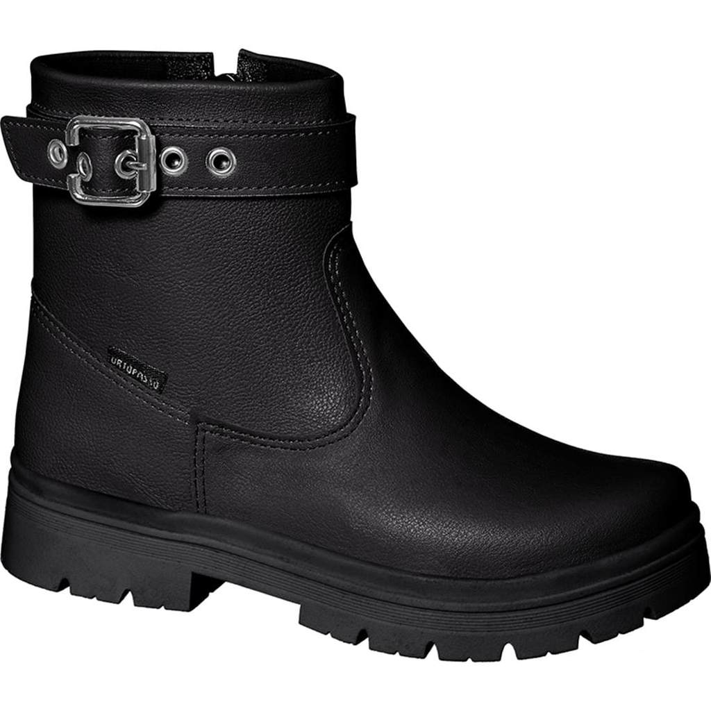 Bota Botina Infantil Coturno Menina Juvenil Leve Macia Confortável Conforto Moda Fashion Fivela