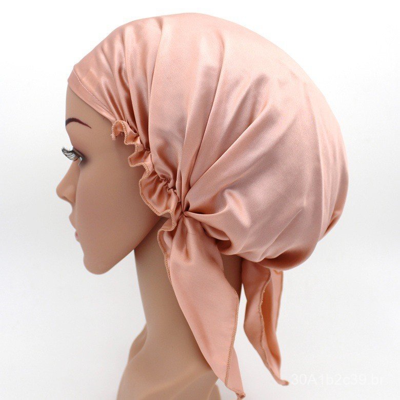 Touca de dormir 100% seda, touca para casa, touca para cuidados com o cabelo pós-parto, touca de dormir de verão, touca