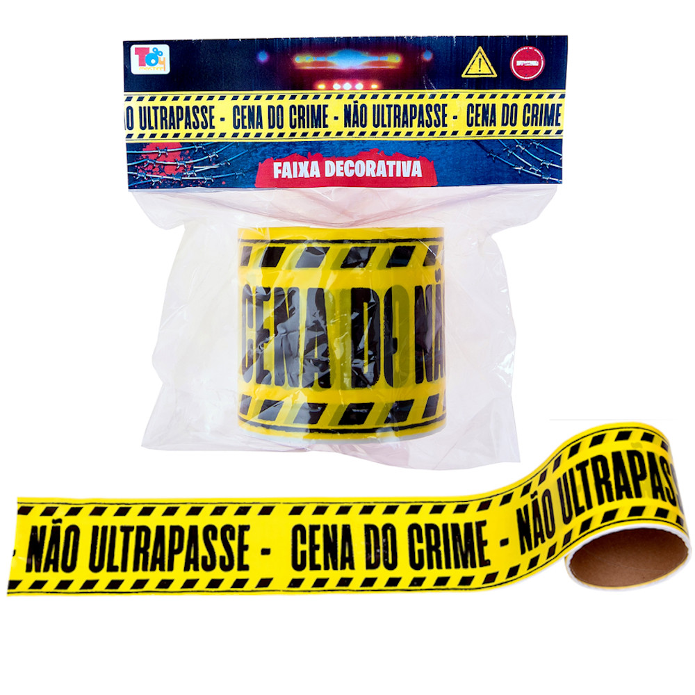 Faixa Interdição Não Ultrapasse Cena Crime Decoração Festa