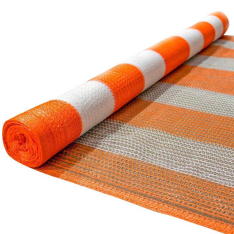 Tela Sinaleiro Cerquite Tapume Laranja e Branco 1,20X50M